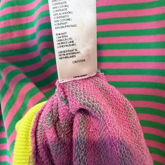 Free People Classic Striped Oversized Crewneck Sweatshirt Women's Medium - Picture 6 of 6